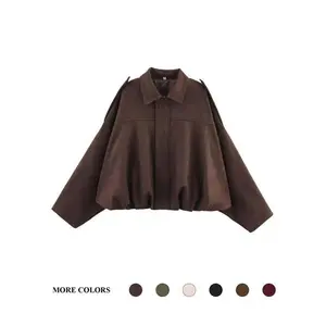 Women’s textured bomber jacket, fashionable female aviator jacket, casual and stylish winter wear (gifts), giftsGARMENTARY