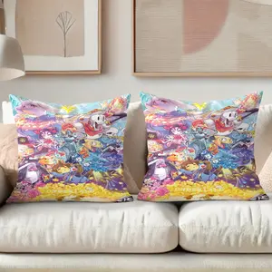 2Pcs,Undertale poster  square pillow cover, stylish and not loose, easy to machine wash, worry-free, comfortable rest in the warm drinking area of the Quebec Winter Carnival, coordinated at home to commemorate, suitable for couples who like to walk
