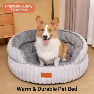 Pet Bed Plush Pet Pad Round Thickened Winter Warm Cat Bed Dog Mat, Cozy Fleece Animal Nest for Cats & Dogs, Comfortable Indoor Resting Spot