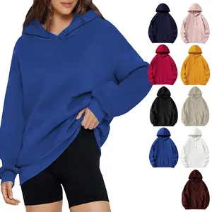 Sunland Trendy Queen Womens Oversized Hoodie Y2k Cozy Fleece Pullover with Kangaroo Pocket Long Sleeve Preppy Sweatshirt for Teen Girls