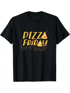 Pizza Junkie Funny Pizza Shirts Men Women Pizza Lover T-Shirt Summer Comfortable Casual Short Sleeve T-Shirt