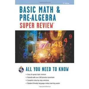 USED-Basic Math & Pre-Algebra Super Review by Editors of Rea (Paperback)