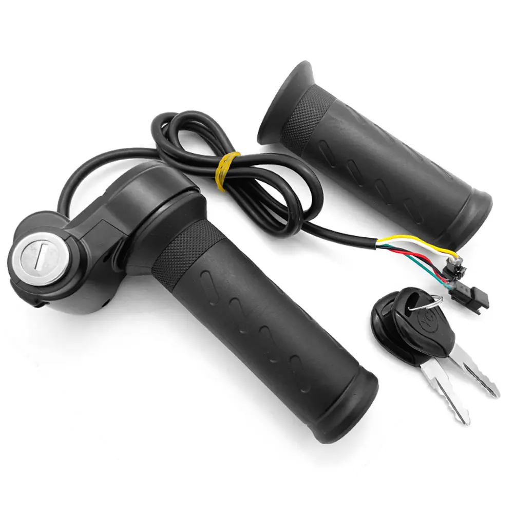Universal Electric Throttle Grip Scooter Handle Universal Voltage Electric Vehicle Speed Regulating Handle Twist Accelerator Cycling Parts pet bike