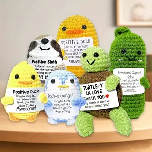 Creative Handmade Crocheted Animals - Emotional Support & Multi-Occasion Gifts (Turtle/Duck/Penguin/Sloth) | Office Decor, Valentine's Day Presents, Small Gifts for Women & Inspirational Gifts for College Students diy  gifts  bf