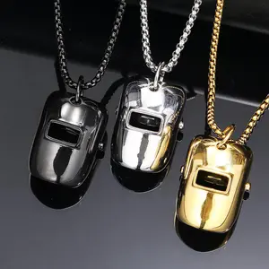 Simple Fashion Welder Mask Pendant Necklace Hip-Hop Style Jewelry For Men And Women ideal valentine