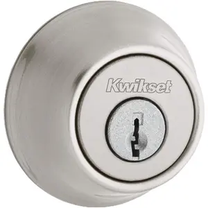 Kwikset 5064909 Satin Nickel Metal Single Cylinder Deadbolt