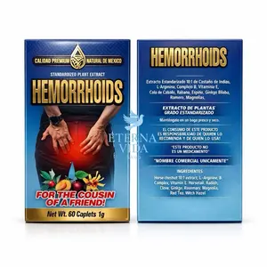 Eterna Vida Hemorrhoids Antioxidant Standardized Plant Extract 60 Caplets 1g for the Cousin of a Friend