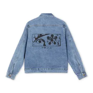 Anime Denim Jacket for Men, Japanese Cartoon Graphic, Otaku Streetwear, Manga Fashion Coat, Anime Lover Gift, DBZ, JJK, Naruto, JuJitsu Kaisen, Itadori, yuji, Satoru, Gojo, sasuke, DMS, demonslayer, Asian Style Outerwear,