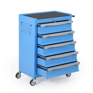 5/7‑Drawer Rolling Tool Chest with Lock – Tool Cabinet on Wheels – Includes Drawer Liners, Latch System & Link Buckle – Can Be Combined to Large Cabinet Set for Garage, Workshop Storage
