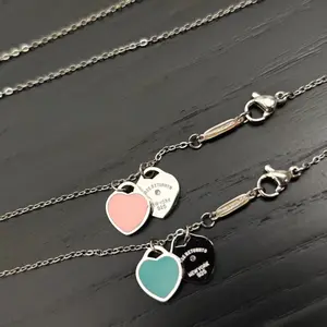 Dainty Enamel Tiny Flirty Heart Pendant Necklace, Timeless Minimalist Chain, Everyday Wear Jewelry, Classic Heart Charm, Adjustable Length, Stackable Design, Perfect for Casual & Formal Outfits, Ideal Gift for Birthdays, Anniversaries, Valentine's Day