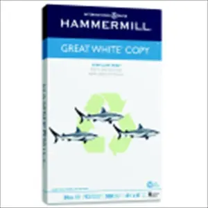 Hammermill 1079376 Great White Fiber Acid-Free Jam Free Copy Paper, 8.5 x 14 In. - White, Pack 500