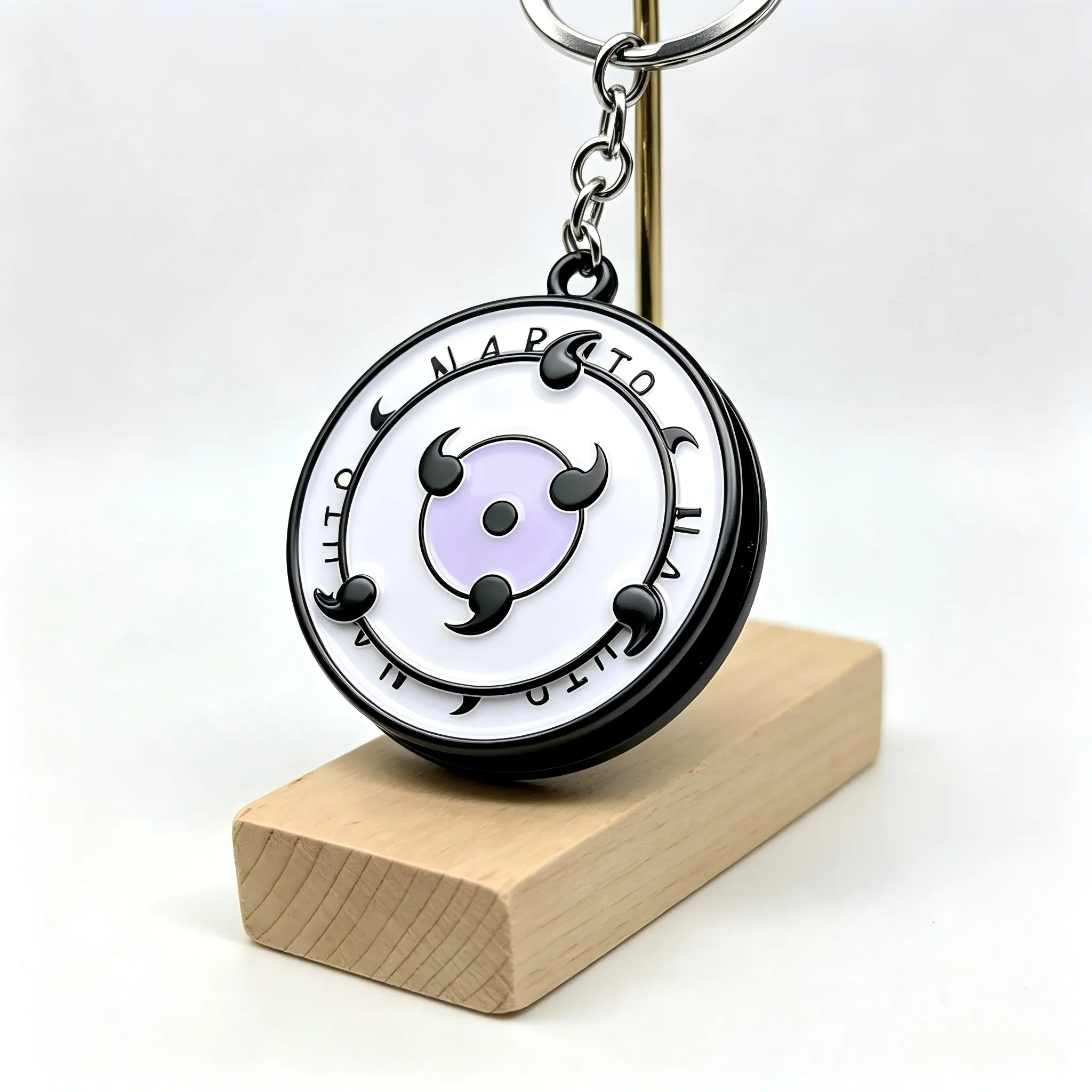 Rotating Sharingan Anime Metal Keychain - Keychain Collectible, Cosplay Pendant, Cool Accessory, Collector-Grade Gift for Anime Fans, Suitable for Backpacks, Car Keys