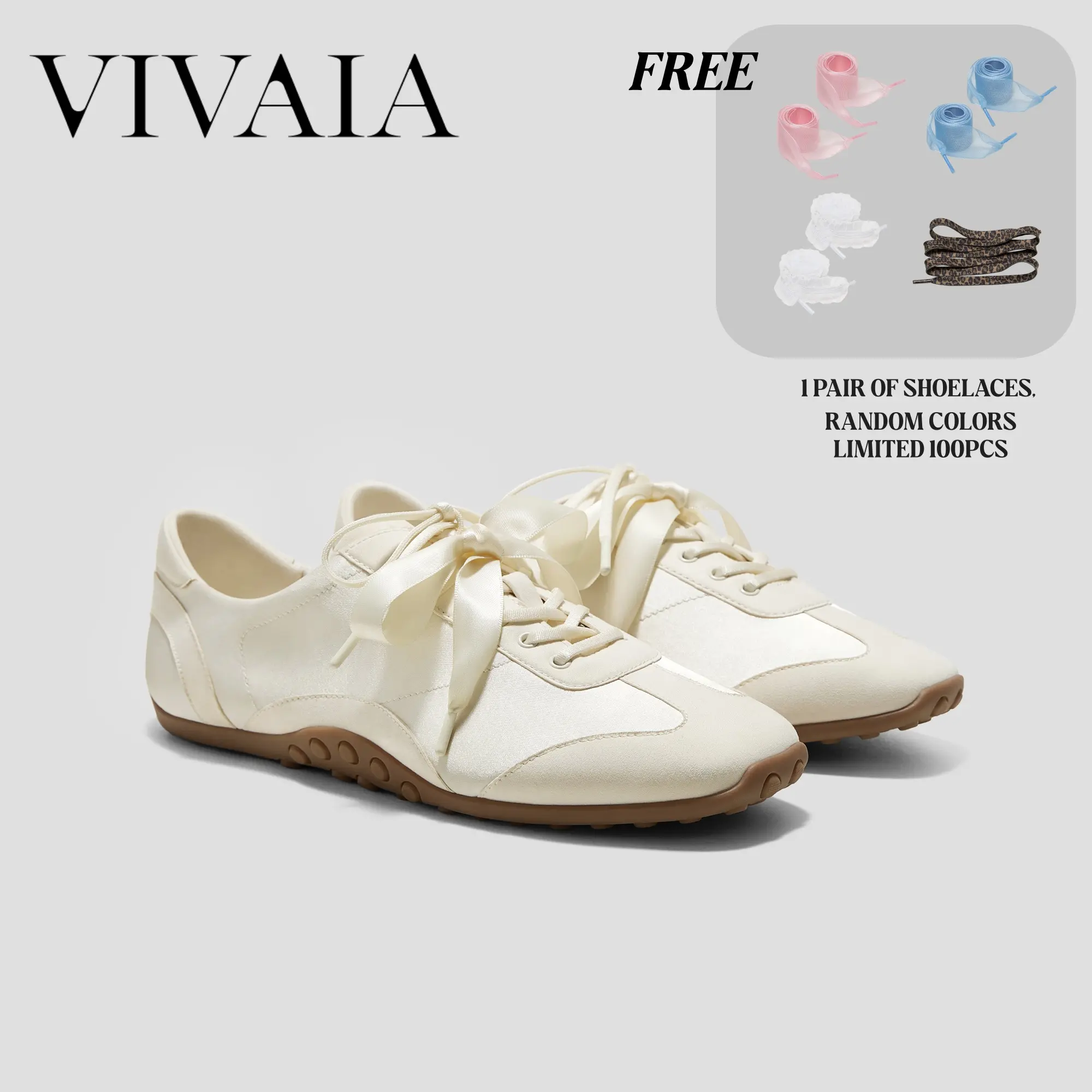 VIVAIA Square-Toe Satin Jogger Sneakerina, Wide Feet Friendly