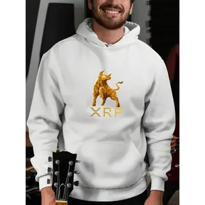 250g 50% cotton 50% polyester hoodie XRP cryptocurrency T Shirt Logo Funny TEE Logo American T Shirt Size S to 5XL designer