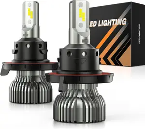Nilight 9008/H13 LED Headlight Bulbs E20 Series - 50W, 10000LM, 6000K, IP67 Led Car Lights (2 Bulbs)