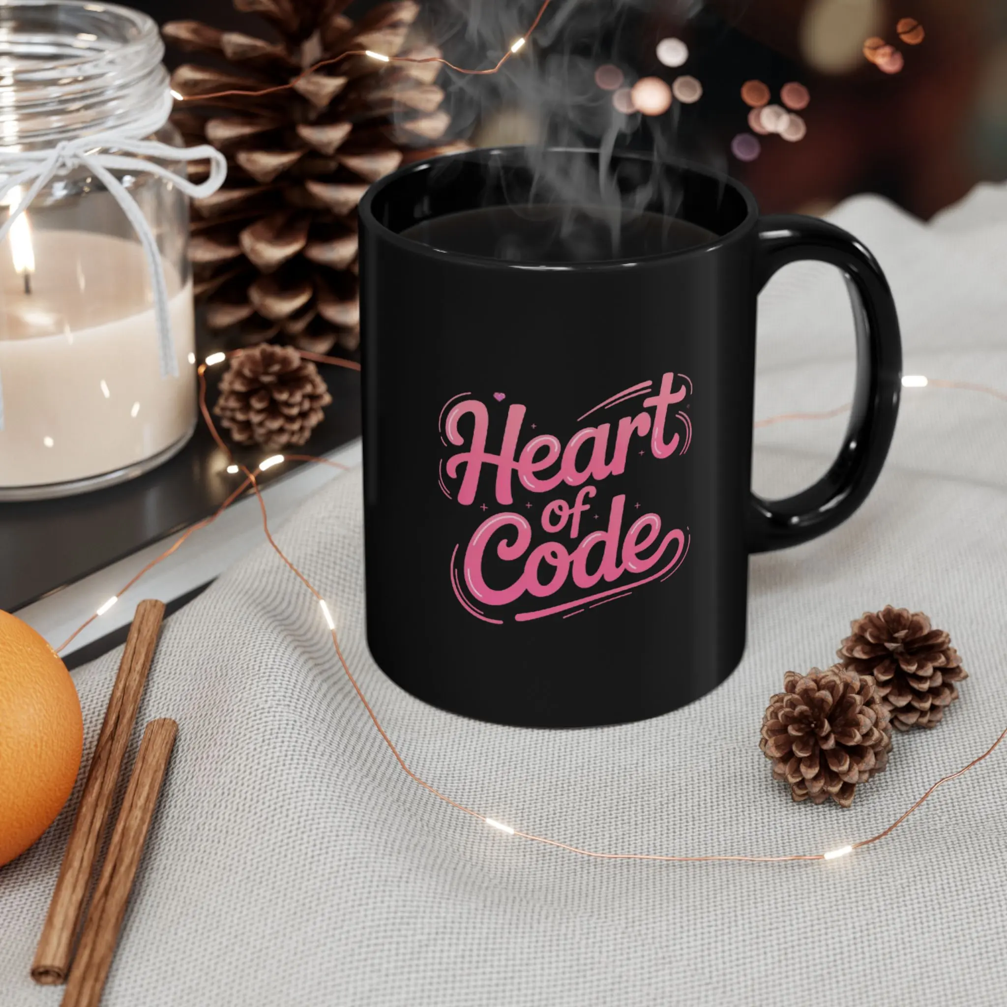 Heart of Code Mug - Perfect Gift for Programmers, Developers, Tech Lovers, Coffee Enthusiasts, Birthday Gift, Work From Home Essentials