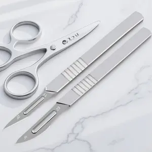 Stainless Steel Surgical Blades 11&23, Carving Knives Craft Tool Set for Repair, Model Making, Leather Cutting, Paper Art – Halloween Christmas Decor Holiday Gifts, Autumn Winter Essential, Paper Cutters, Cutting Supplies