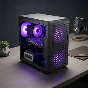 Échelon GENESIS Gaming Desktop - Ryzen 5 Processor, 16 Gigabytes DDR4 RAM,  RX590 8GB Graphics Card, 500GB SSD Storage, WiFi AX900, Windows 11 Home
