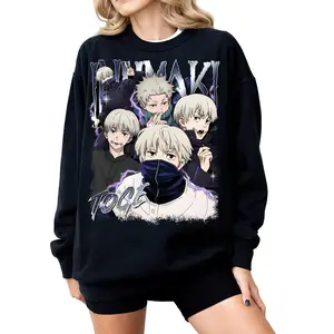 Toge Inumaki JJK Retro Vintage Anime Manga TShirt Sweatshirt Hoodie - Cotton Fabric Womenswear Crewneck Sweaters Tops