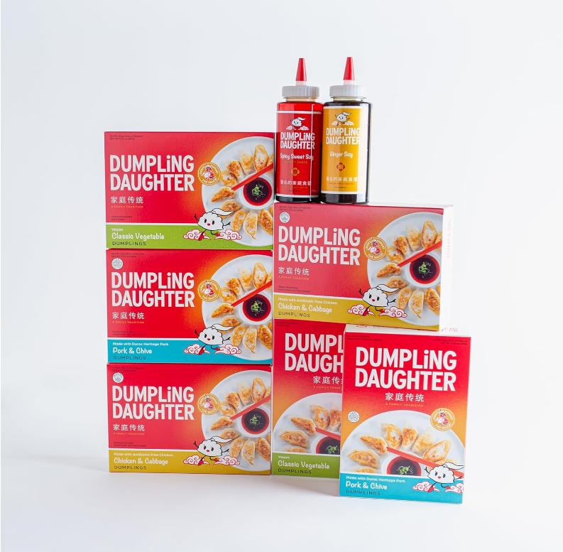 Dumpling Daughter - Spicy Sweet Soy - Brown Sugar Sweetened Dumpling Sauce Balanced with Spicy Chili Oil (8 Fl Oz, Ginger Soy)