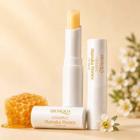Vitamin E Manuka Honeybalm Lip Balm - Deep Hydration Non-Greasy Nourishing Moisturizer, Softening Non-Drying Lip Treatments for Daily Care