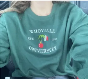 Christmas embroidered sweatshirt/holiday season outfits