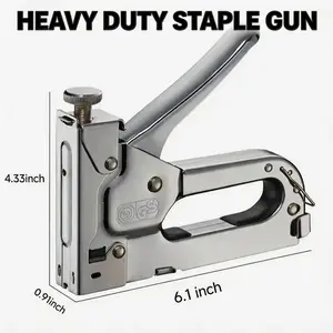 1 Extra Heavy Duty Staple Gun 800pcs Staples Multifunctional Upholstery for Decoration Upholstery Fixing Material Carpentry Furniture Door Window