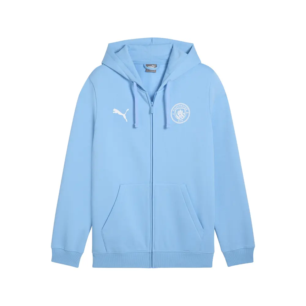 PUMA Mens Manchester City Essentials Hoodie Casual Outerwear Casual - Blue