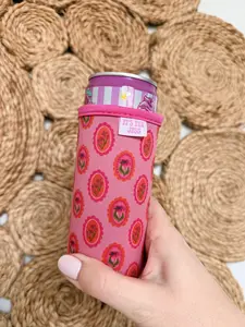 Slim Can Sleeve - Floral Portrait