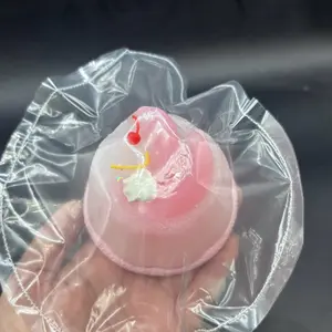 Peachy pudding cup- soft but mochi/matte taba like squishy