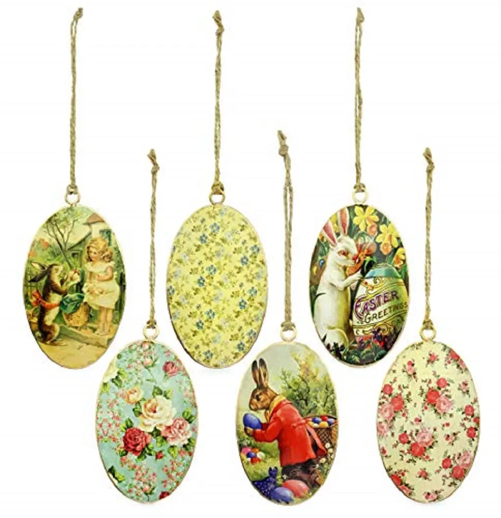 Vintage Easter Bunny Decorations (Set of 6)