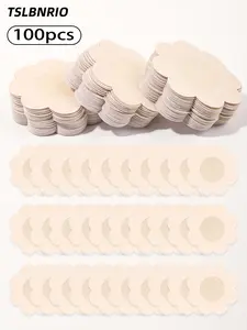 100pcs Women's Invisible Flower Petal Nipple Covers Bra, Ultra-Thin 0.02cm Non-Woven Fabric, Breathable Waterproof Design, Skin-Friendly and Easy to Remove, Perfect for Backless Dresses and Everyday Wear, Underwear