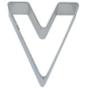 Letter V Tin Cookie Cutter 3 in B0122