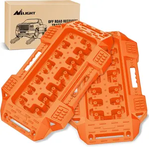 Nilight Recovery Offroad Traction Boards Mini Short  Tire Tracks Mats For 4WD 4X4 ATV UTV on Mud Sand Snow