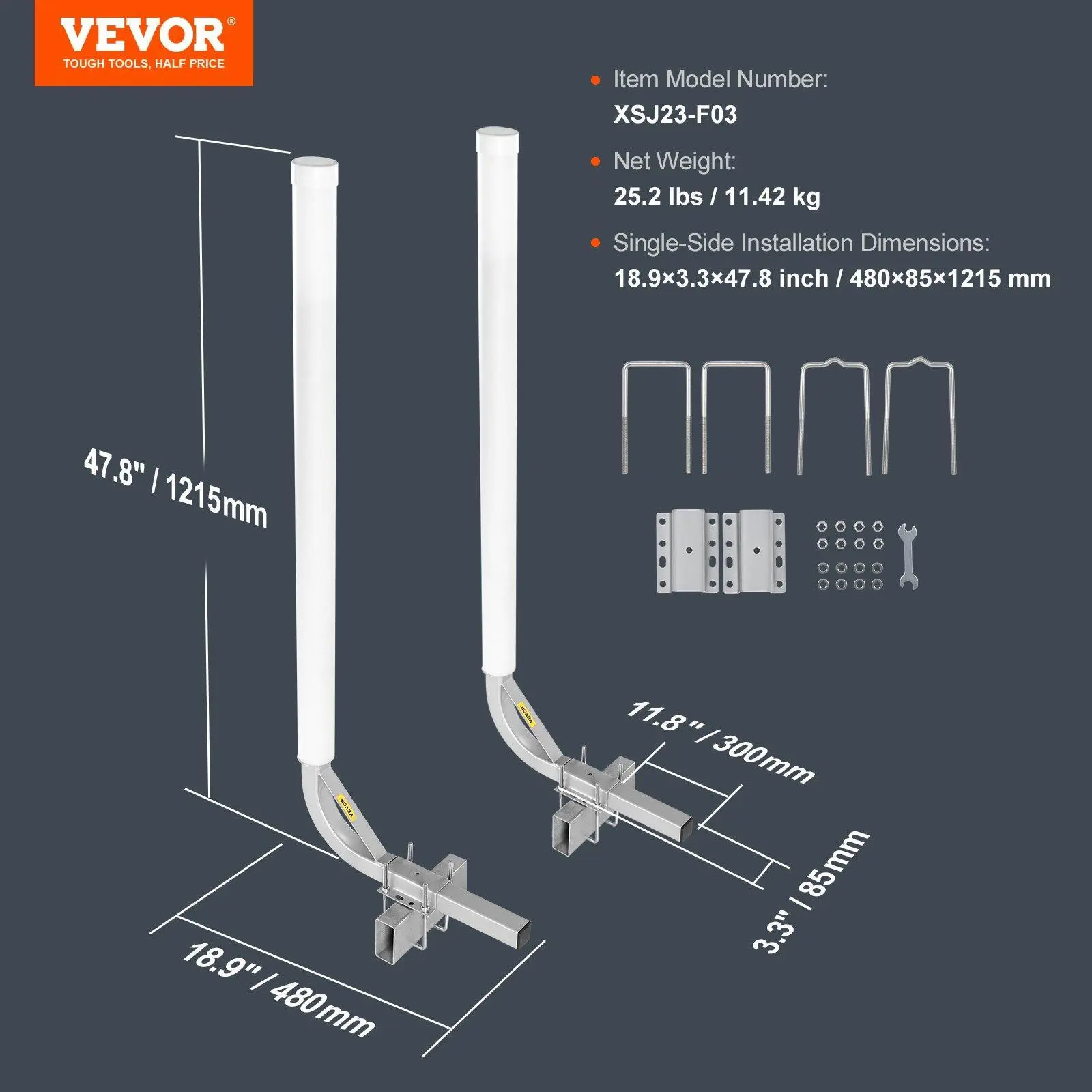 48" - White PVC