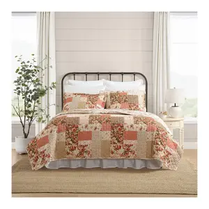 Laura Ashley Harrietta Patchwork King Quilt Sham Set