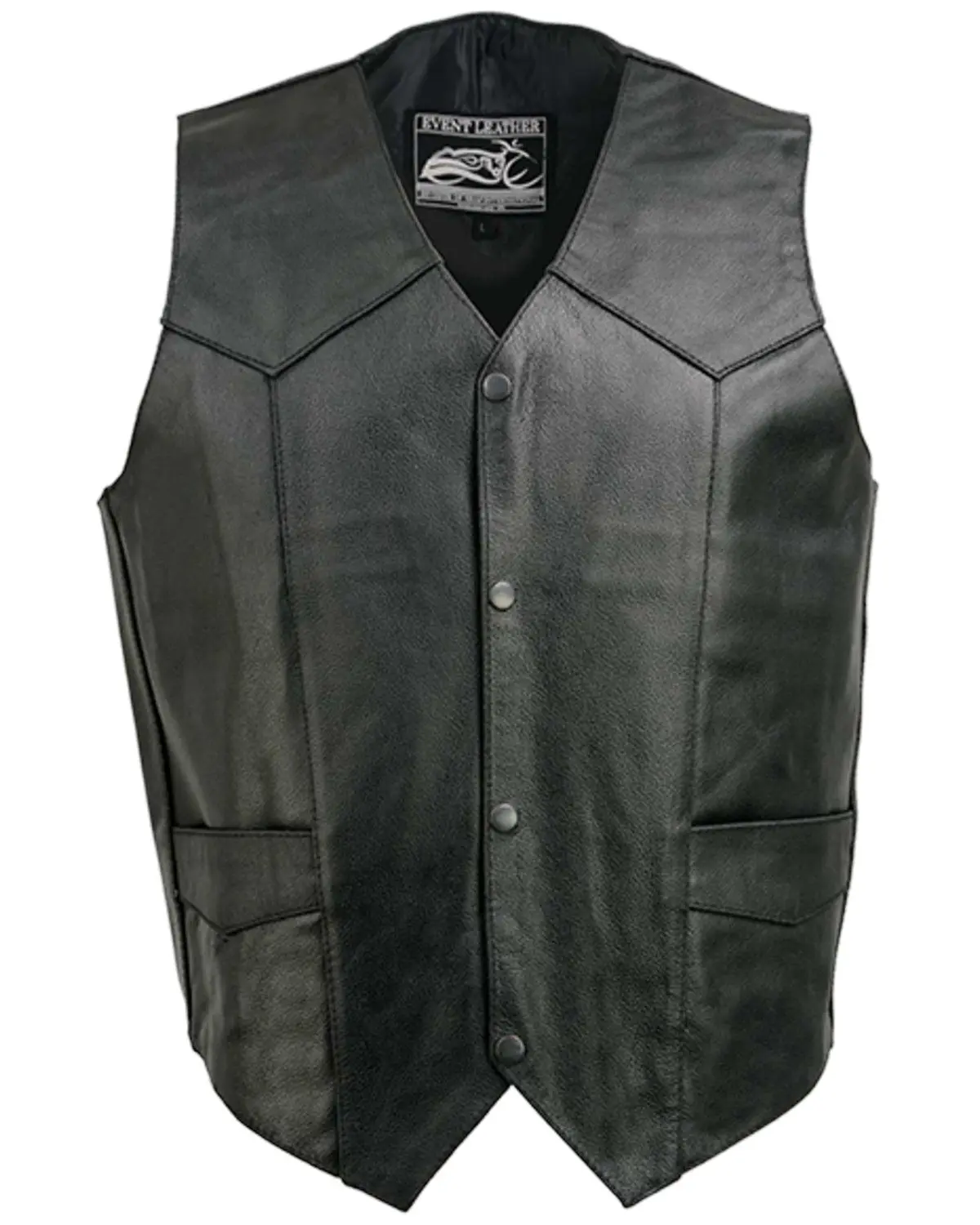 Milwaukee Leather Men's Men'S 4X Classic Snap Front Biker Vest - El5310 4X