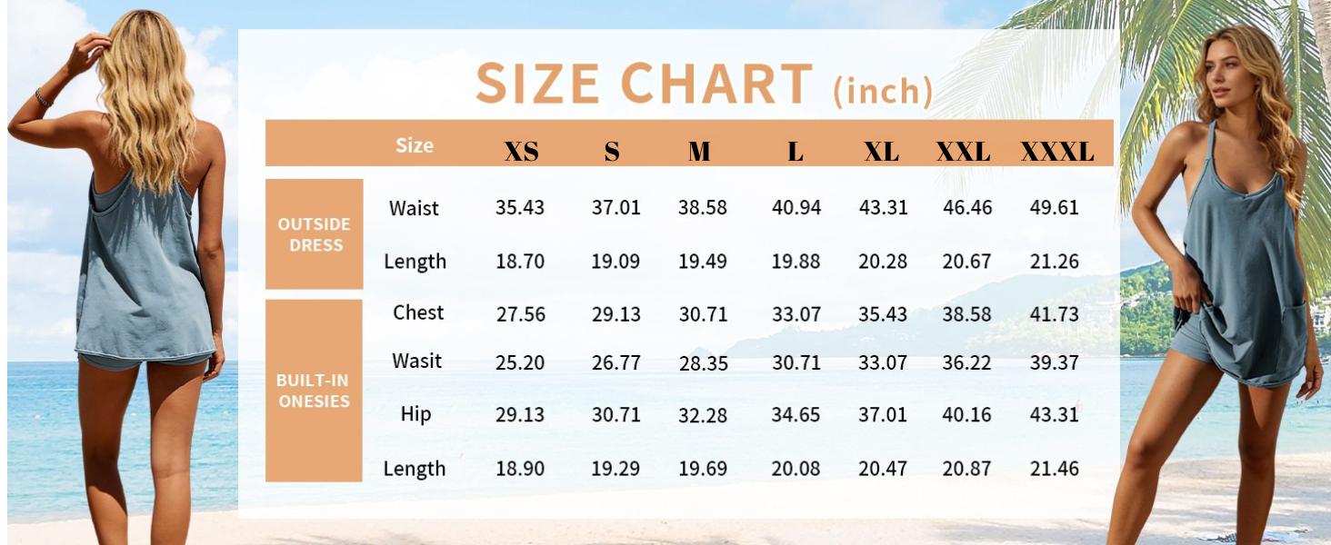 SCUSTY Women's Summer Sleeveless  Mini Dress with Built-in Shorts V Neck Spaghetti Straps Athletic Shorts Tennis Dress with Pockets
