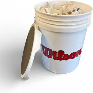 Wilson 1035 Practice Baseball Bucket with Two Dozen Balls for Training