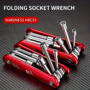 Six in One Portable Folding Hex Wrench Set - No Batteries Required, Metal Material, Suitable for Home DIY and Repair Screwdriver Socket Combination Foldable