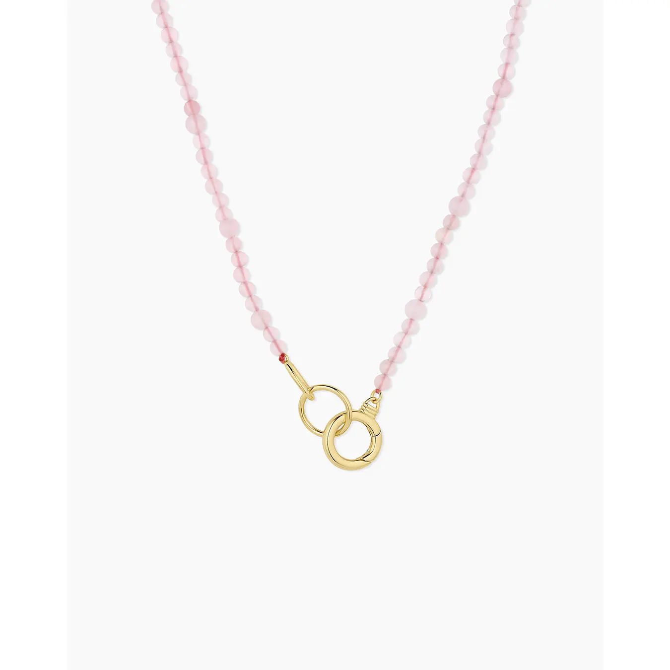 gorjana – Power Gemstone Beaded Necklace – 18K Gold-Plated Rose Quartz Necklace – Vibrant & Empowering Jewelry