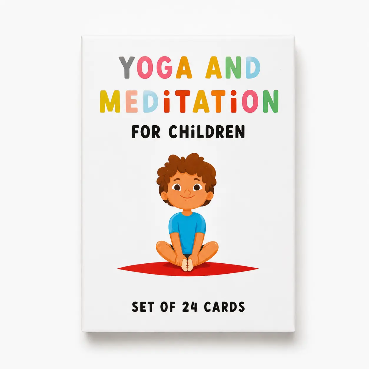 The School of Mindfulness: Kids Yoga and Meditation Flashcards, 24 Cards, Mindfulness Activities for Children