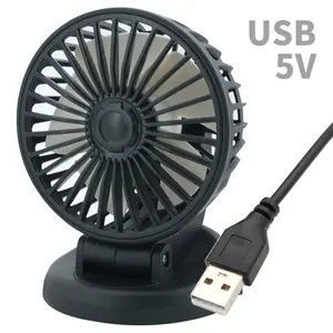 Multi-Angle Adjustment USB Car Fan, USB Rechargeable Cooling Fan for Cars Suvs Vans Trucks, Ideal for Travel Car Seat Camping and Bedroom