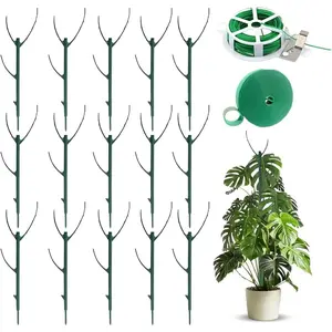 15 count Adjustable  Support Pole, Stackable for Indoorand Outdoor Use, Garden Accessories for Supporting.Monstera and Climbing Potted