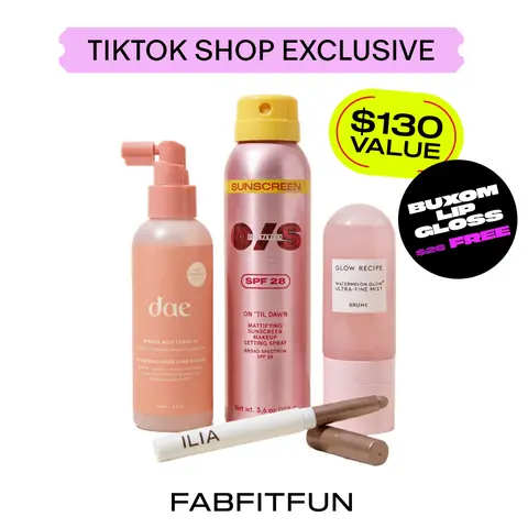 FabFitFun Viral Beauty Faves ($130 Value) | One/Size, Dae, ILIA, Glow Recipe | Setting Spray, Face Mist, Eyeshadow Stick, Leave In Conditioner