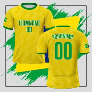 2025 Custom Brazil Soccer Jersey - Personalized Name & Number for Men Women National Team Fan Shirt