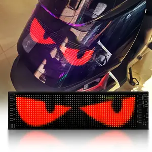 Dual Smart Devil Eye APP Control RGB Color  Soft Screen Display Car Front Panel dynamic Demon Eye For Motorcycle Truck Lorry,eyes light for car,rear window display,wireless remote control,store sign,bright advertising, panel Programmable Animated  led