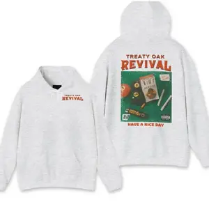 Treaty Oak Revival Hoodie - Retro Style Celebrate Hoodie Pullover Menswear Classic Cotton, Full Color , Full Size ,For Men, Women, Made in USA.LKD
