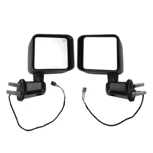 1 Pair Driver and Passenger Side Mirror, Power Heated Rear View Mirrors Manual Fold Fit for Jeep Wrangler 2011 2012 2013