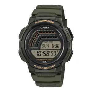 Casio Men's Digital Sport Watch Green Resin Band - WS-1800-3AVCF
